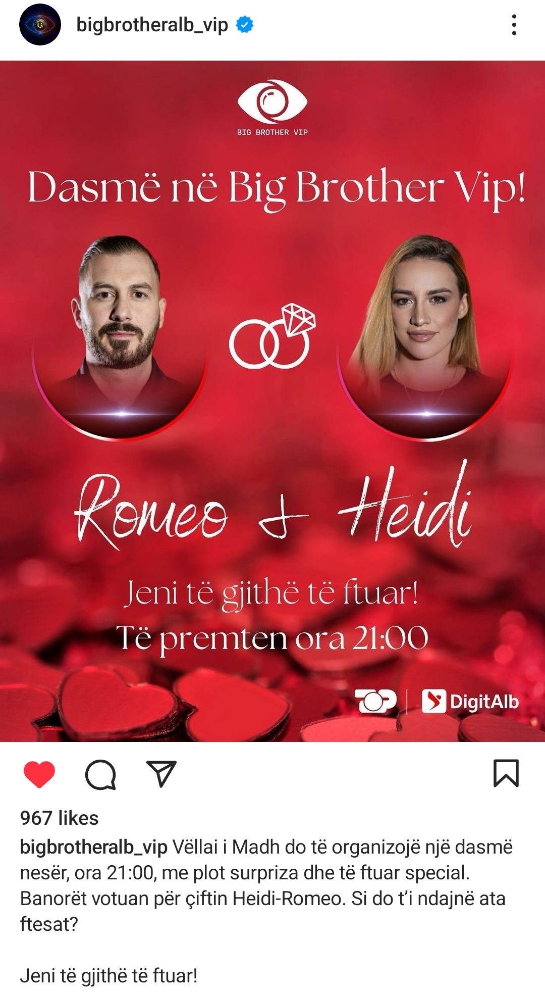 Surprizëë! Kemi dasmë, martohen Romeo dhe Heidi - Loki Magazine